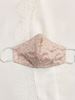 Picture of LACE MASK WITH FLORAL APPLIQUES - IVORY